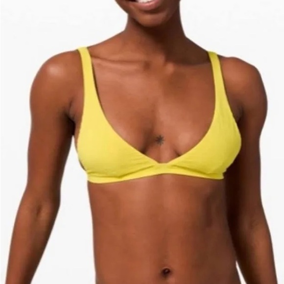lululemon athletica Other - LULULEMON Drifting Tides Triangle Teaxtured Swim Top Size L